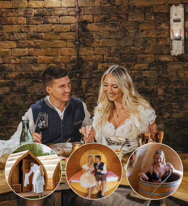 Kurzurlaub im Weinfass Deluxe mit Winzerabend + Romantik-Wellness alkoholfrei