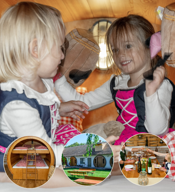 Kurzurlaub im Familienfass mit zwei Kindern & Heurigenschmankerln