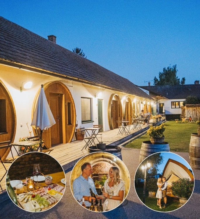 Kurzurlaub im Weinfass Deluxe mit Winzerabend alkoholfrei
